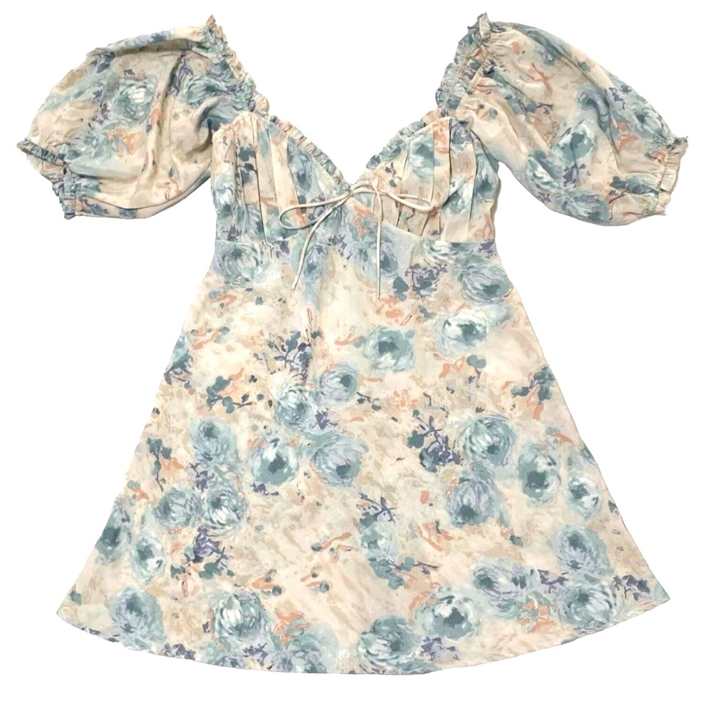 Grade & Gather Floral Puff Sleeve Dress